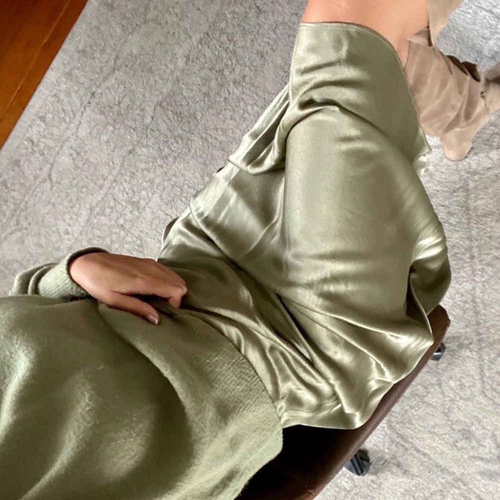 Green &Other Stories Silk Skirt